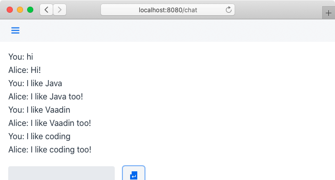 Building a chatbot app in Java | Vaadin