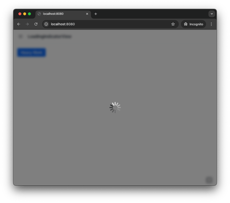 Image of the spinning loading indicator.