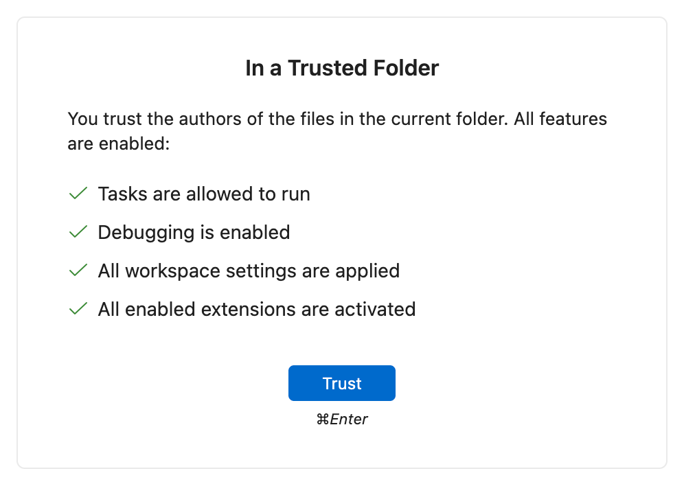 Open your project in trusted mode.