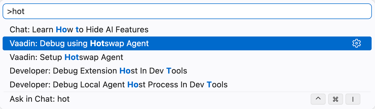 Debug using Hotswap