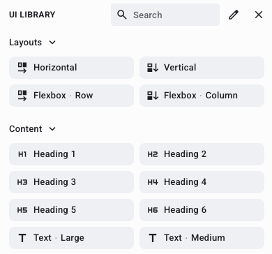 A new icon library for view menus, combining Line Awesome and Vaadin Icons.