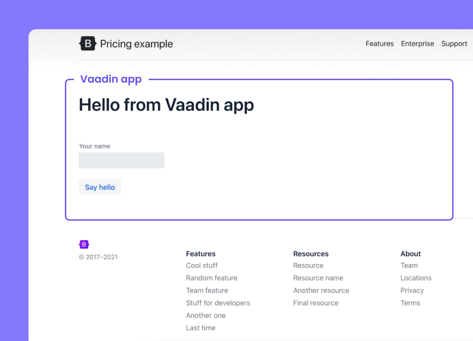 vaadin-app-in-bootstrap