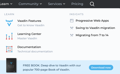 vaadin-learn-menu