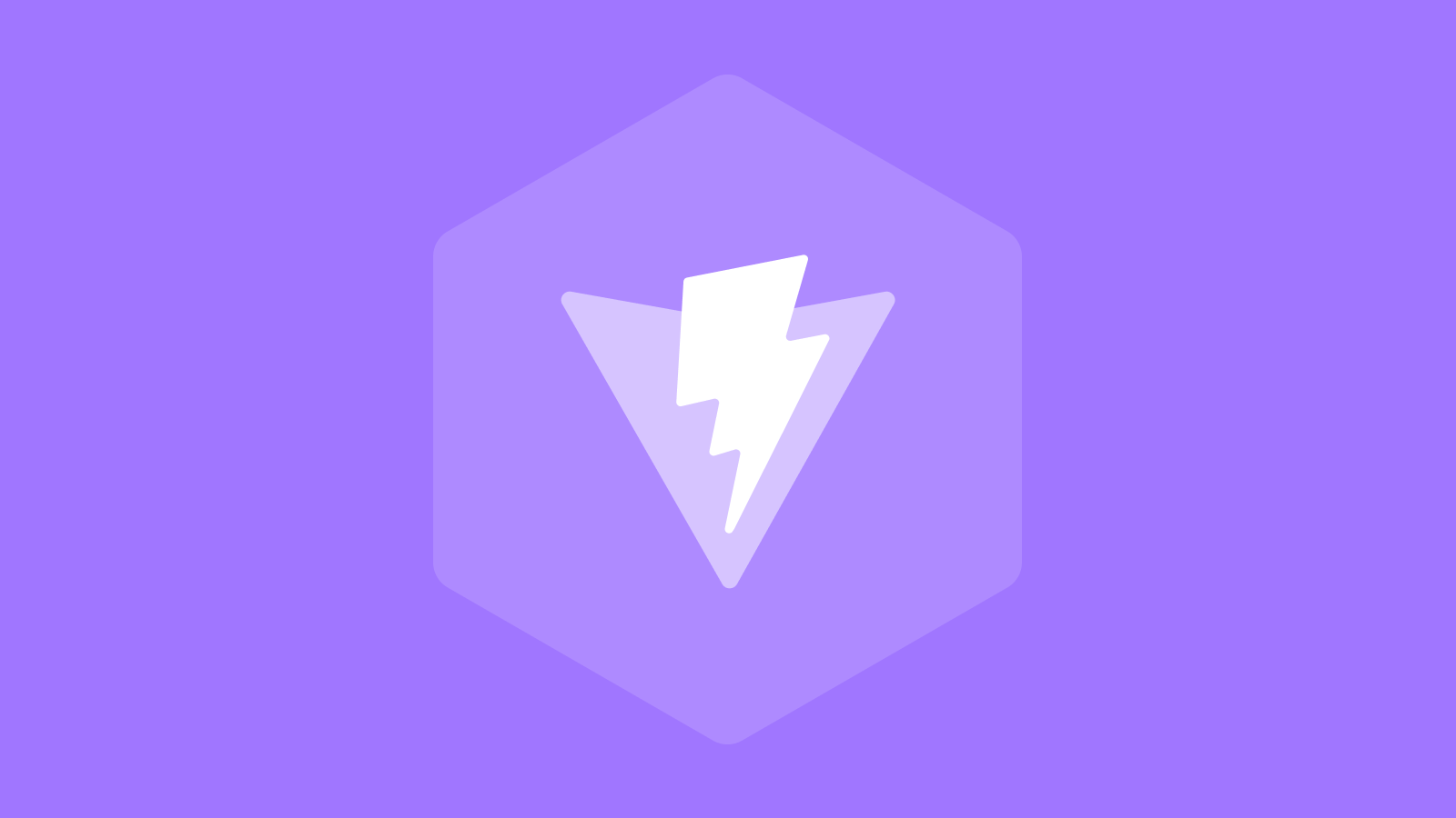 purple background with white Vite logo