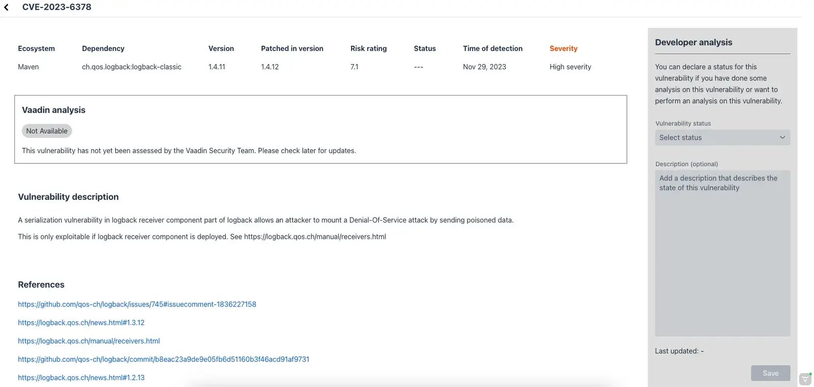 AppSec Kit vulnerability details view