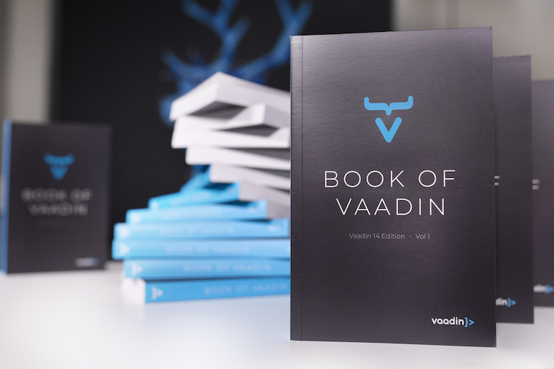 Stacks of Vaadin books