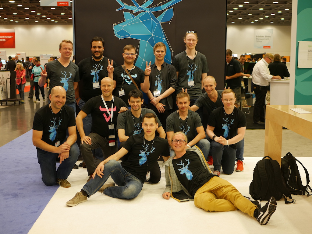 The Vaadin team at the JavaOne booth in 2017