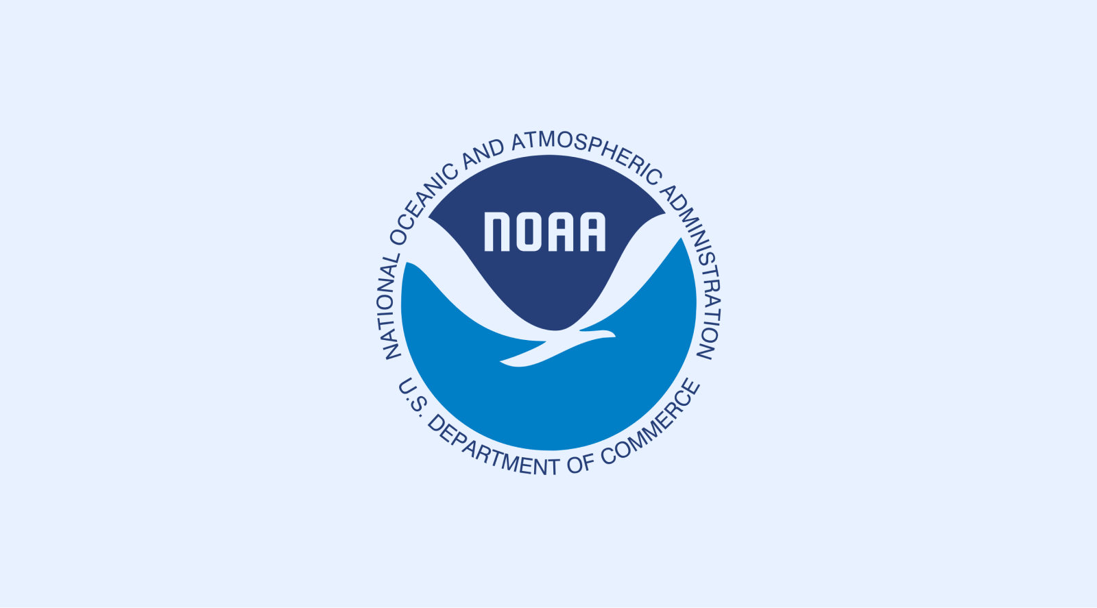 NOAA logo on a light blue background